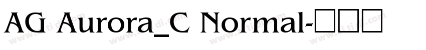AG Aurora_C Normal字体转换
